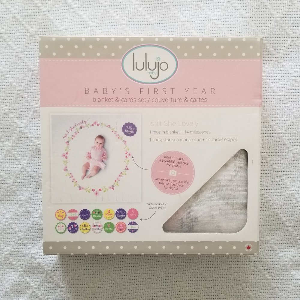 LULUJO Baby blanket and milestone cards
